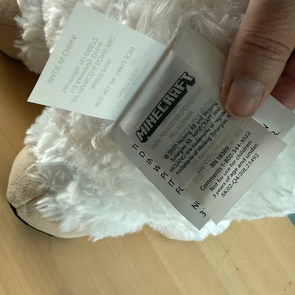 Mojang Minecraft Sheep Plush Stuffed Animal Toy Pillow Mojang Studios 2020 - Picture 5 of 7